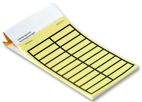 TEK1138-N - Label, TEK Pocket Pack, Write-On, 11mm H x 38mm W, Vinyl Cloth, Yellow, 1 - RAYCHEM - TE CONNECTIVITY