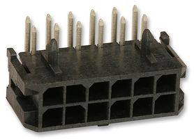 43045-1201 - Pin Header, Right Angle, Power, 3 mm, 2 Rows, 12 Contacts, Through Hole Right Angle - MOLEX
