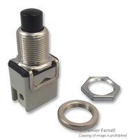 1212C2 - Pushbutton Switch, 1200 Series, 12.2 mm, SPST-NC, Momentary, Plunger, Black - APEM