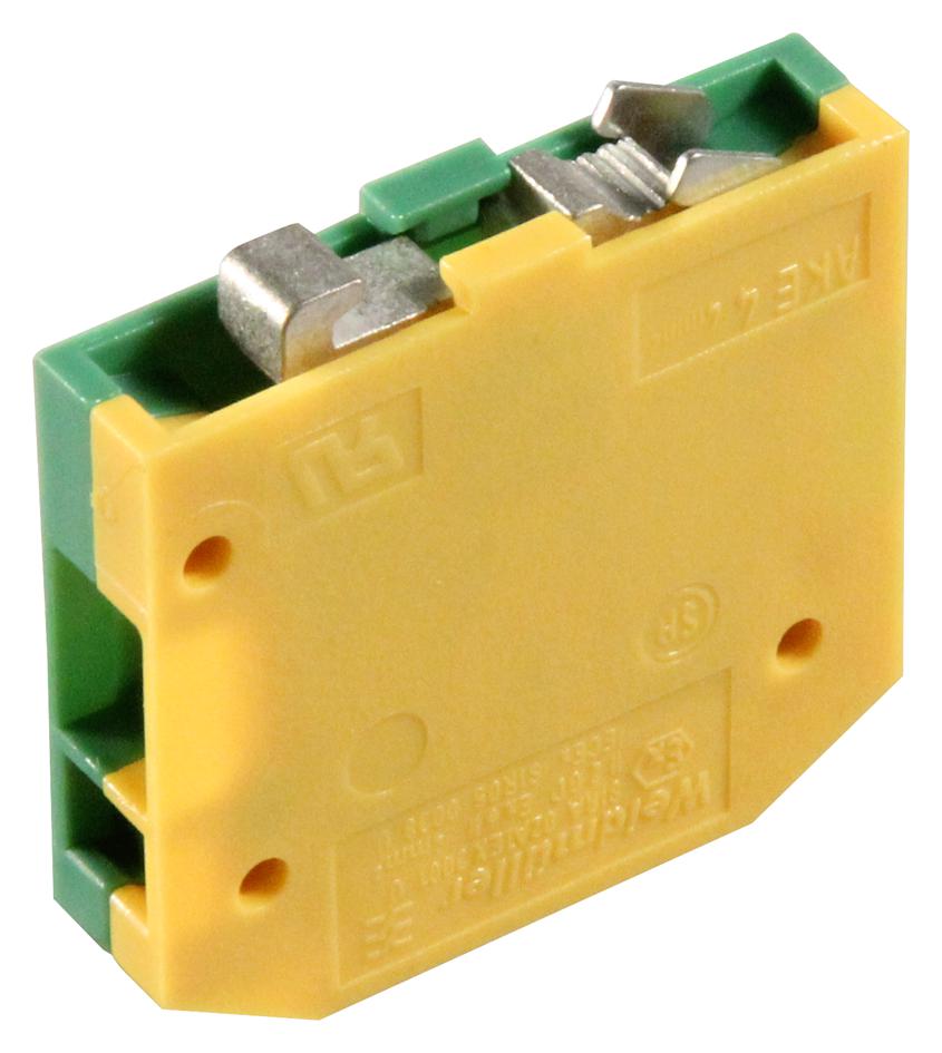 WEIDMULLER DIN Rail Mount 038026 AKE4 TERMINAL BLOCK, DIN RAIL, 2POS, 12AWG WEIDMULLER 1131729 038026 AKE4