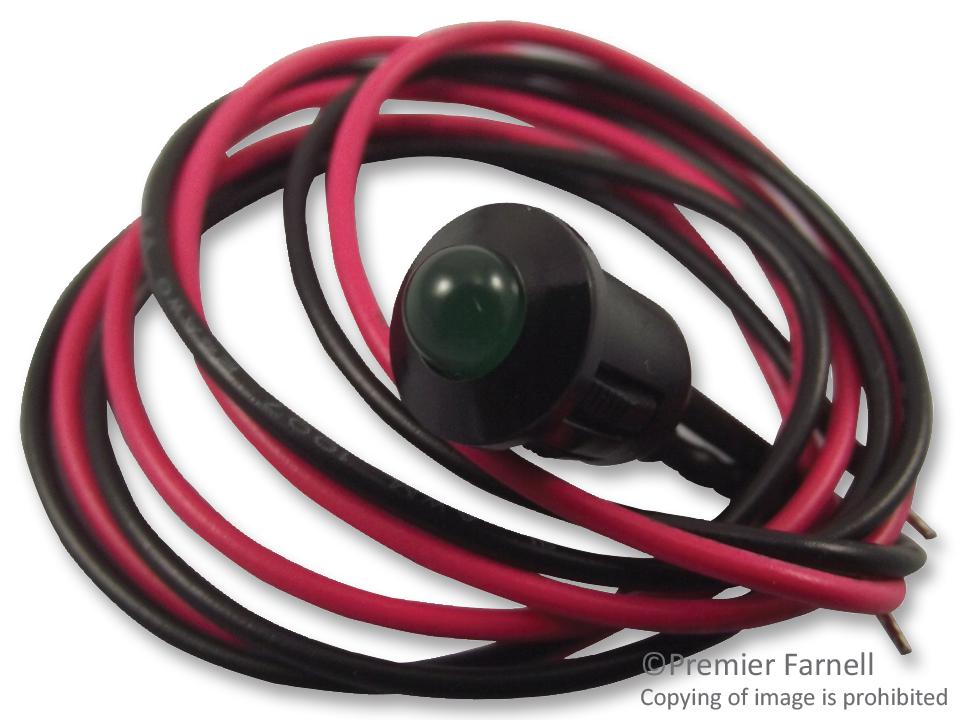 T000215 LED INDICATOR, PANEL MNT, 8MM, GREEN CML INNOVATIVE TECHNOLOGIES