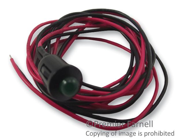 T000319 LED INDICATOR, PANEL MNT, 8MM, GREEN CML INNOVATIVE TECHNOLOGIES