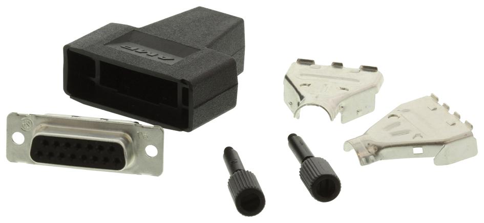 1658656-1 SOCKET & BACKSHELL, D, CRIMP, 15WAY AMP - TE CONNECTIVITY