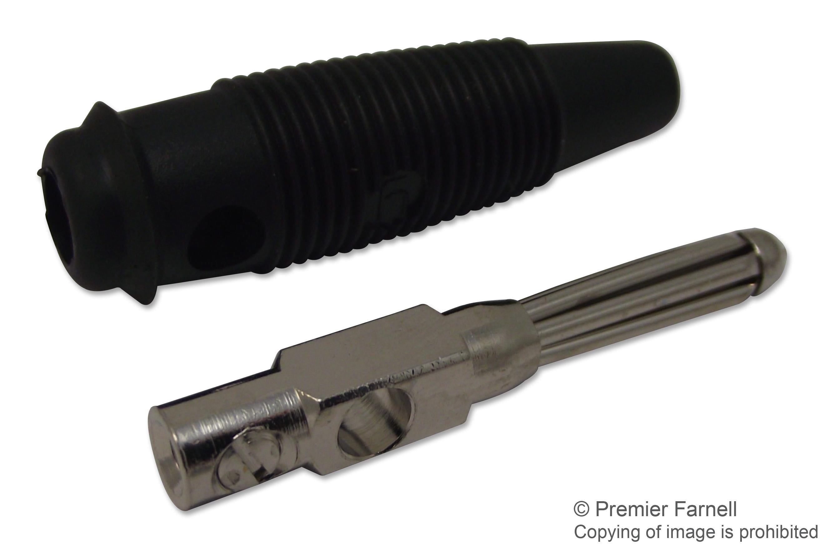 930726100 BANANA PLUG, 16A, 4MM, CABLE, BLACK, PK5 HIRSCHMANN TEST AND MEASUREMENT