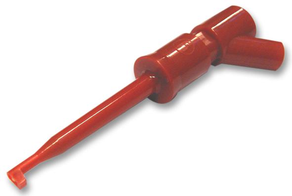 973501101 HOOK, TEST, MINIATURE, RED, KLEPS 2600 HIRSCHMANN TEST AND MEASUREMENT