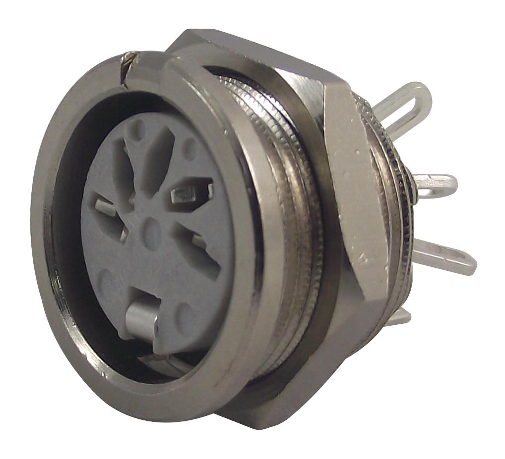 650-0500 SOCKET, DIN, SCREENED, 180DEG, 5POLE DELTRON COMPONENTS