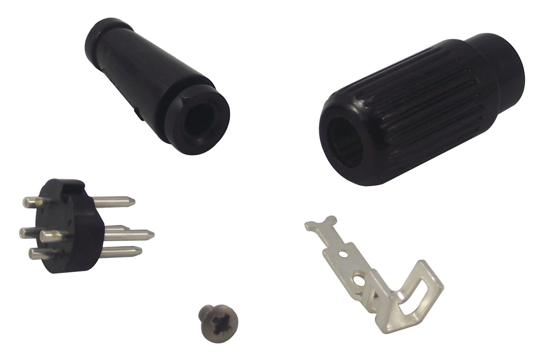 611-0400 PLUG, DIN, BLACK, 4POLE DELTRON COMPONENTS