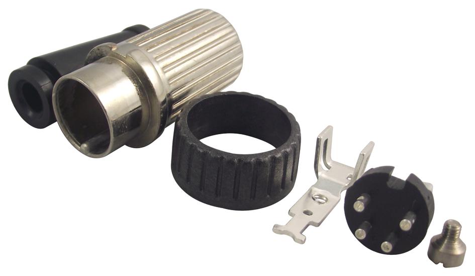 592-0401 PLUG, DIN, LOCKING, 4PIN DELTRON COMPONENTS