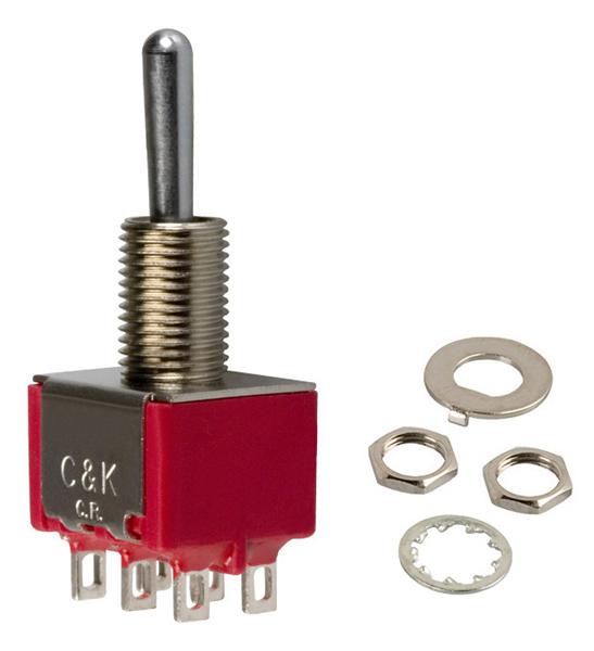 7201K2ZQE SWITCH, DPDT, 5A, 120VAC C&K COMPONENTS