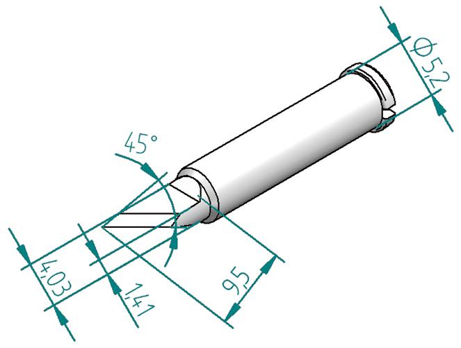 0102BDLF20/SB TIP, SOLDERING, BLADE, PLCC, 2.0MM ERSA