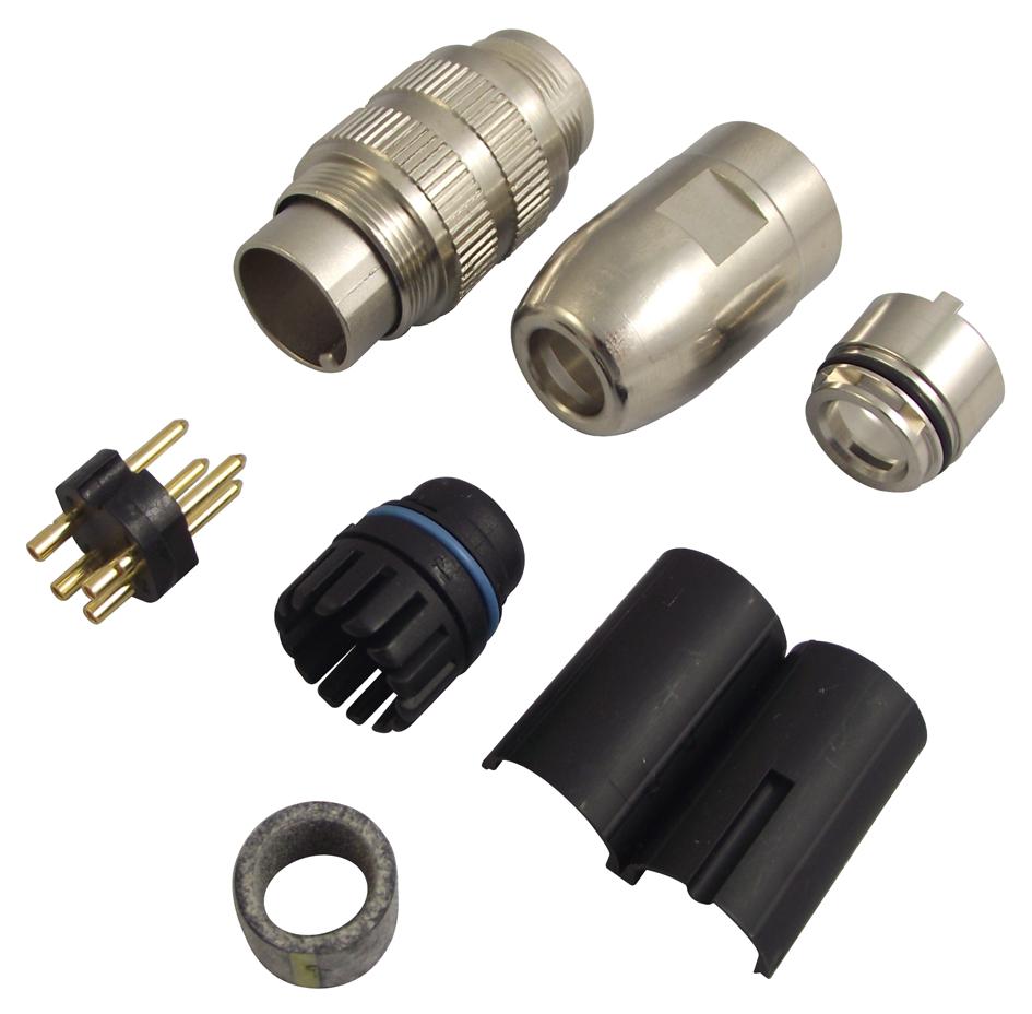 0332 04 CIRCULAR CONNECTOR, PLUG, 4 WAY, CABLE LUMBERG