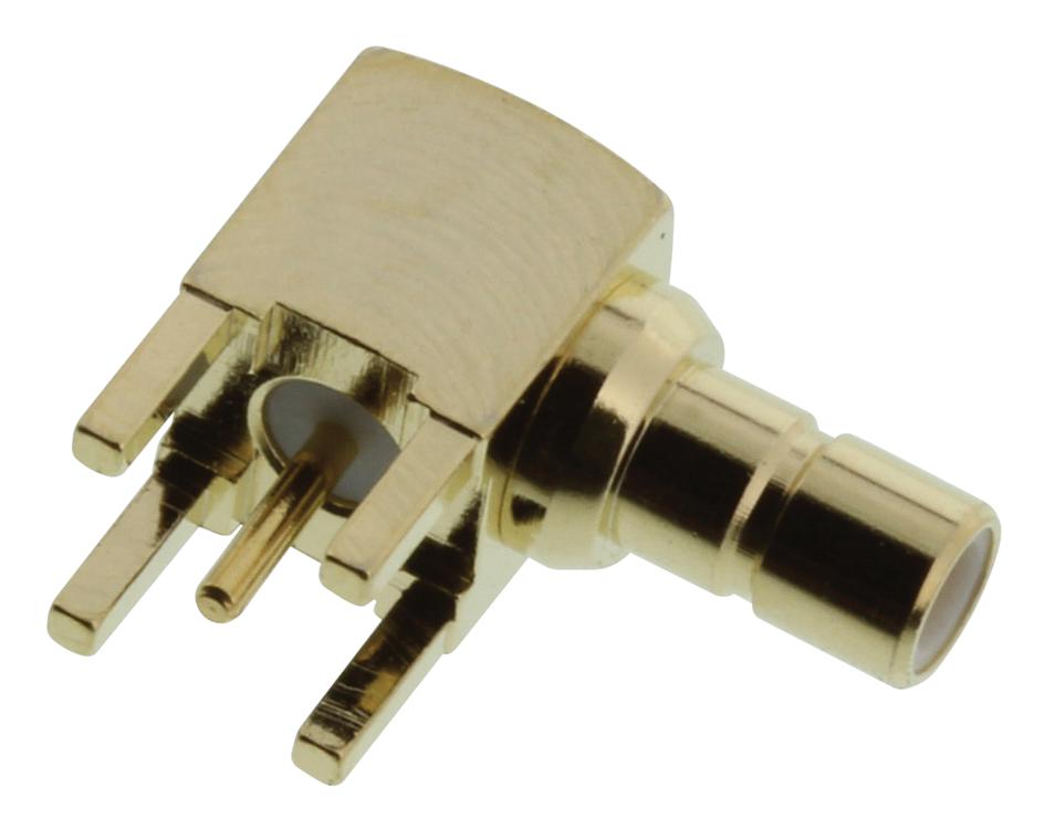 1-1337481-0 RF COAXIAL, SMB, RIGHT ANGLE JACK, 50OHM GREENPAR - TE CONNECTIVITY
