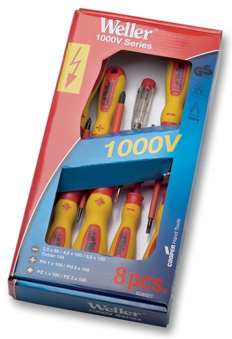 SD8SET SCREWDRIVER SET, 8PC WELLER