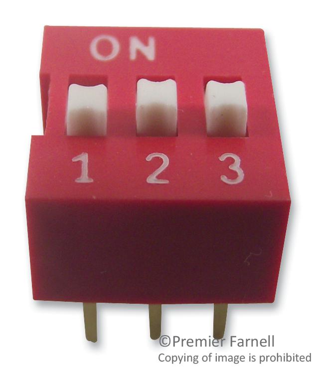 MCNDS-03V DIP SWITCH, SPST-NO, 3POS, SLIDE, 24VDC MULTICOMP PRO