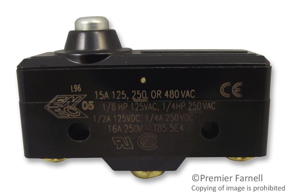 BZ-2RD-A2 MICROSWITCH, PLUNGER, SPDT, 15A, 125VAC HONEYWELL