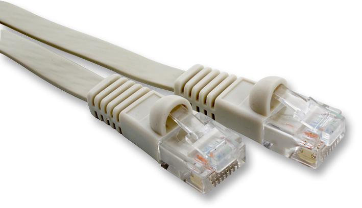 2966-0.5F LEAD, FLAT CAT6 UTP, BEIGE, 0.5M VIDEK