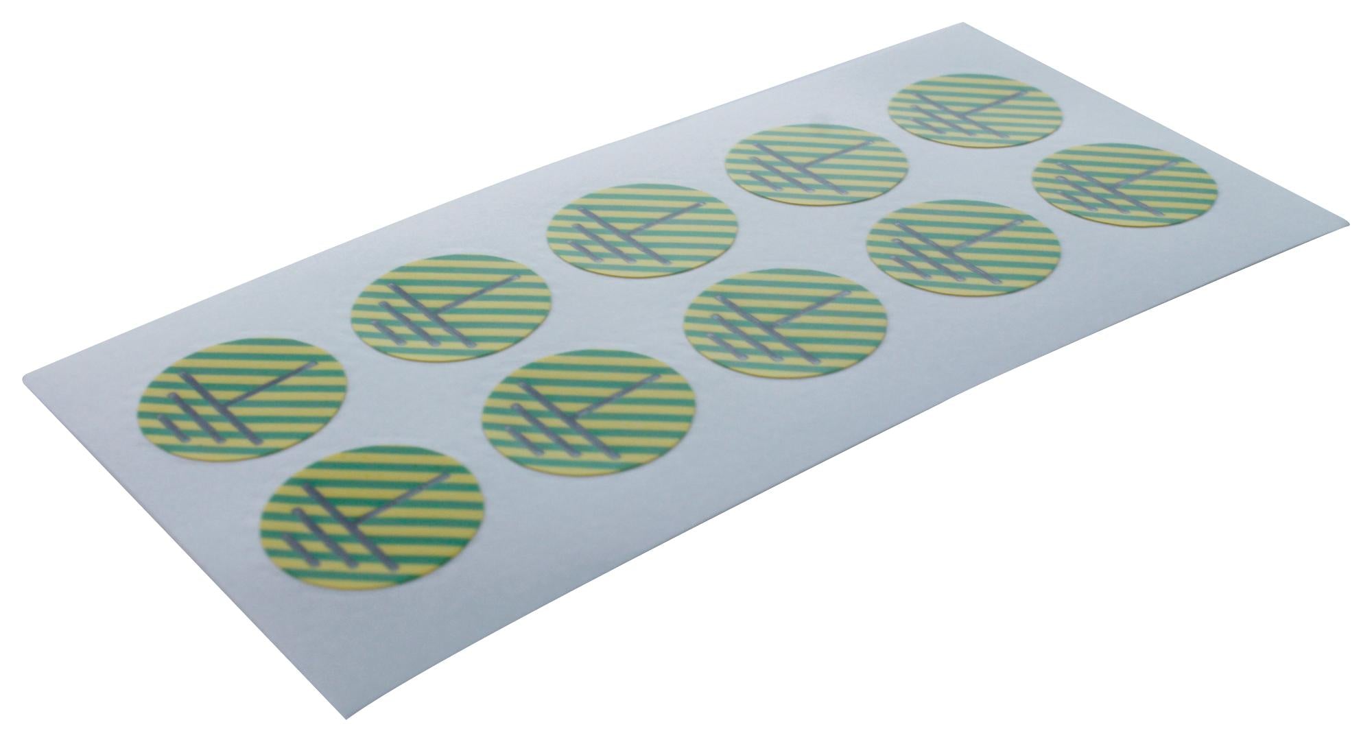 LKZ16B4 LABEL, CU RAIL, EARTH, 16MM, (10X10) TE CONNECTIVITY