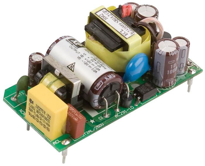 ECL05US15-P PSU, 5W, PCB MOUNT 15VDC, 0.33A XP POWER