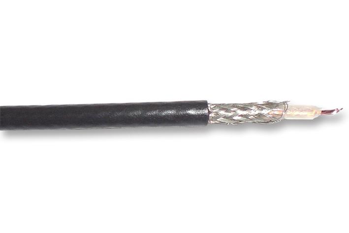 9174 BK005 CABLE, COAX, 30.5M, BLACK, RG174/U ALPHA WIRE