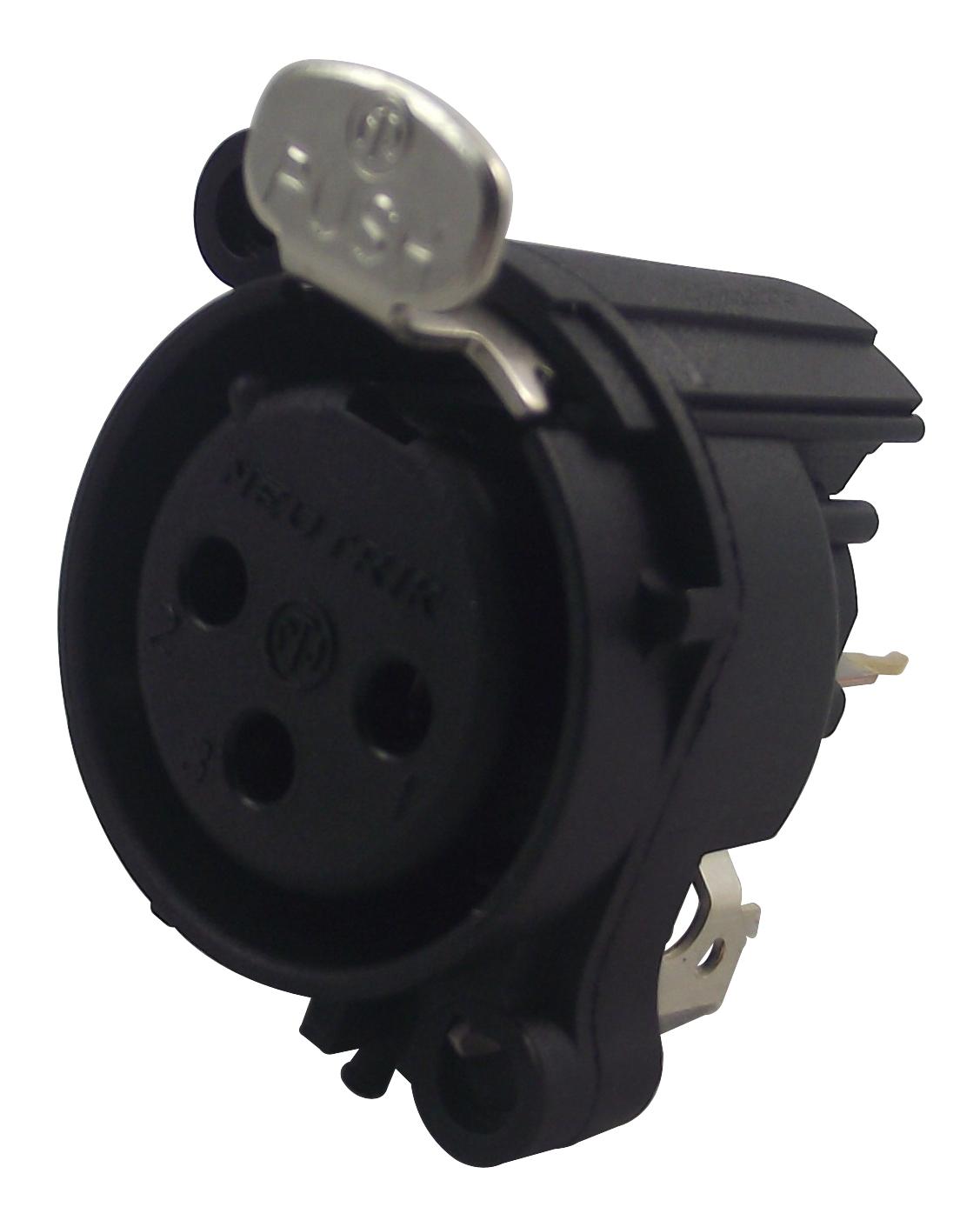 NC3FAAV1 SOCKET, XLR, PCB, VERTICAL, 3POLE NEUTRIK