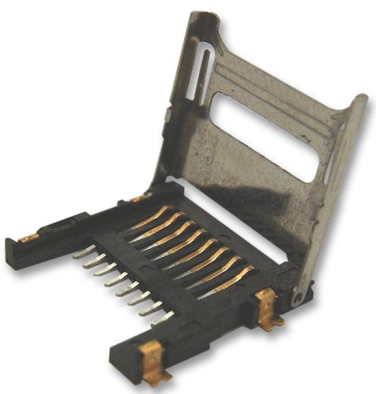 460DE08C3 CONNECTOR, MICRO SD, HINGED, SMT, R/A MULTICOMP