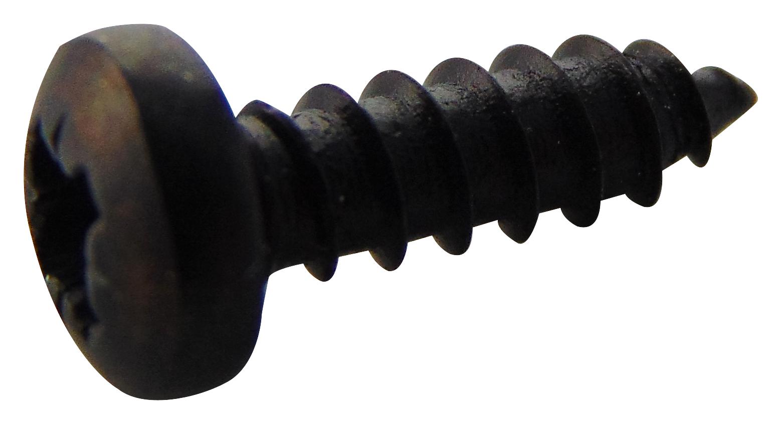 N40.375 PRSTABB100- SCREW, POZI PAN, STEEL, BLK, #4X3X8 TR FASTENINGS