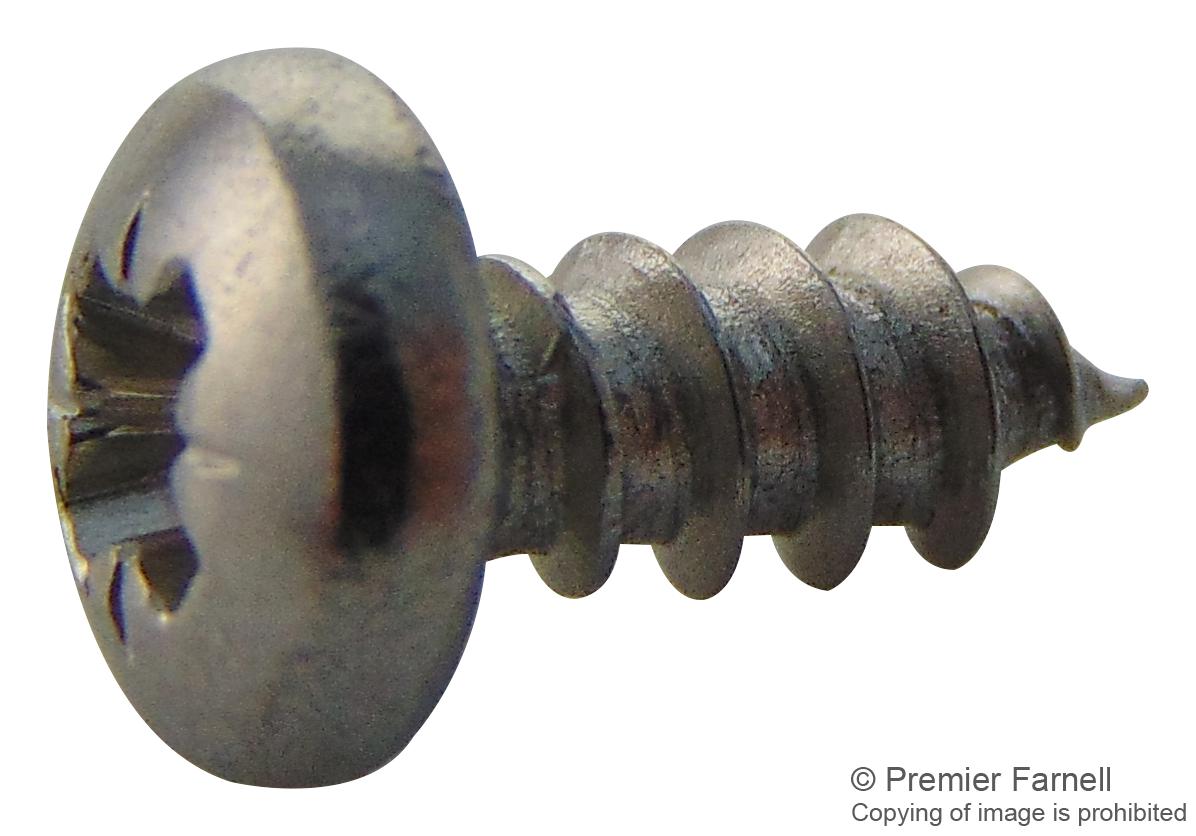 N40.250 PRA2ABS100- SCREW, POZI PAN, STEEL, A2, #4X1/4,PK100 TR FASTENINGS