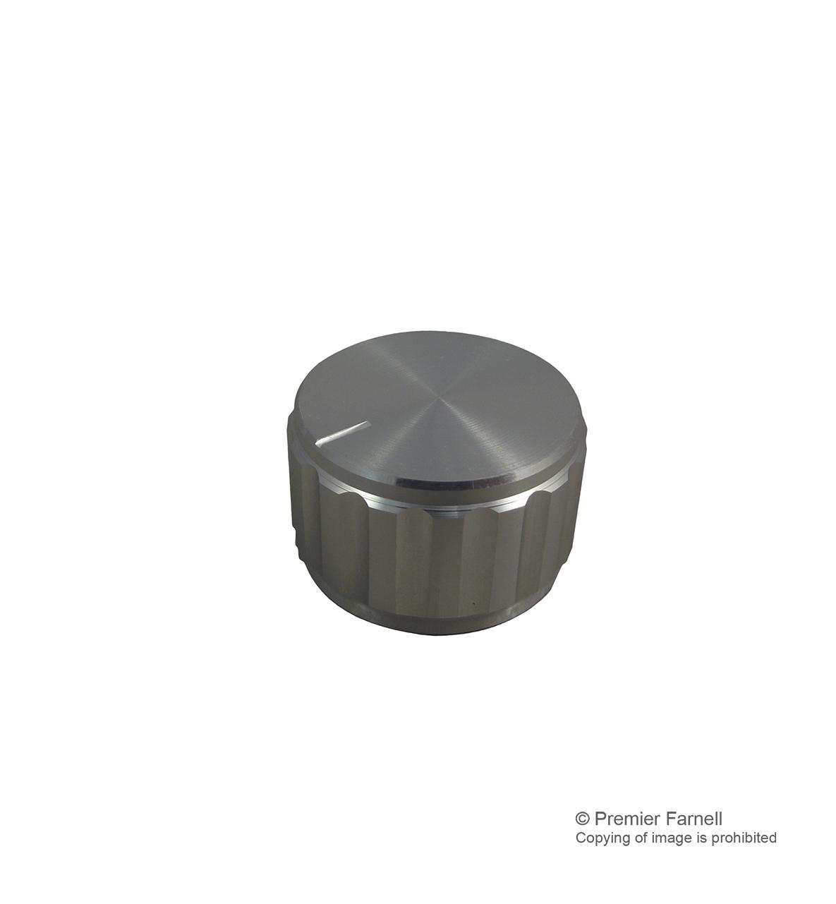 25T-2T KNOB, ALUMINIUM, FLUTED, 25MM MULTICOMP
