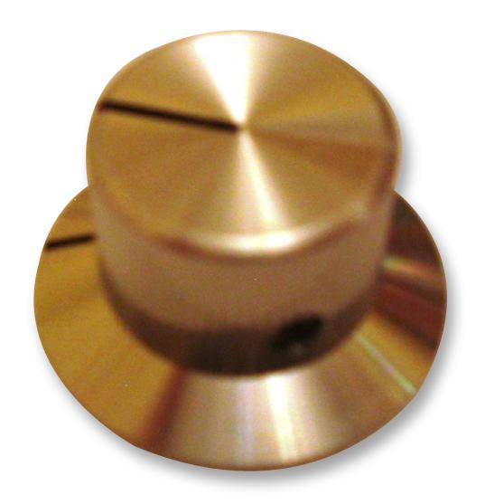 KB00028 KNOB, AL, 19/28.5MM, SILVER, 6.4MM MULTICOMP