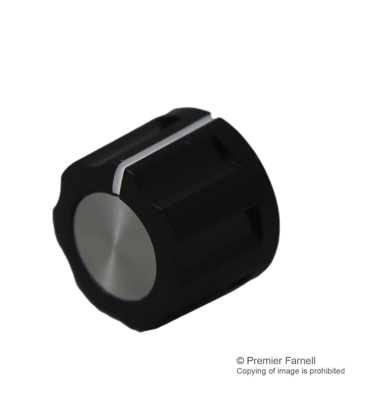 CF-X5-M-T18 KNOB, PLASTIC, 16MM, AL CAP MULTICOMP