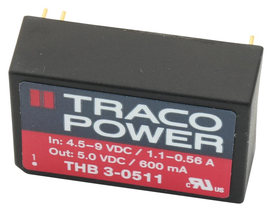 THB 3-1223 DC-DC CONVERTER, MEDICAL, 2 O/P, 3W TRACO POWER