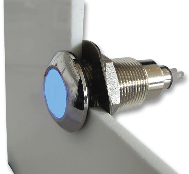 531-501-63 LED INDICATOR, 12-28V AC/DC, RED MARL