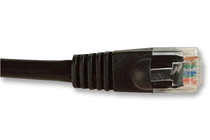 2965-0.3BK PATCH LEAD, CAT5E, BLACK, 0.3M VIDEK