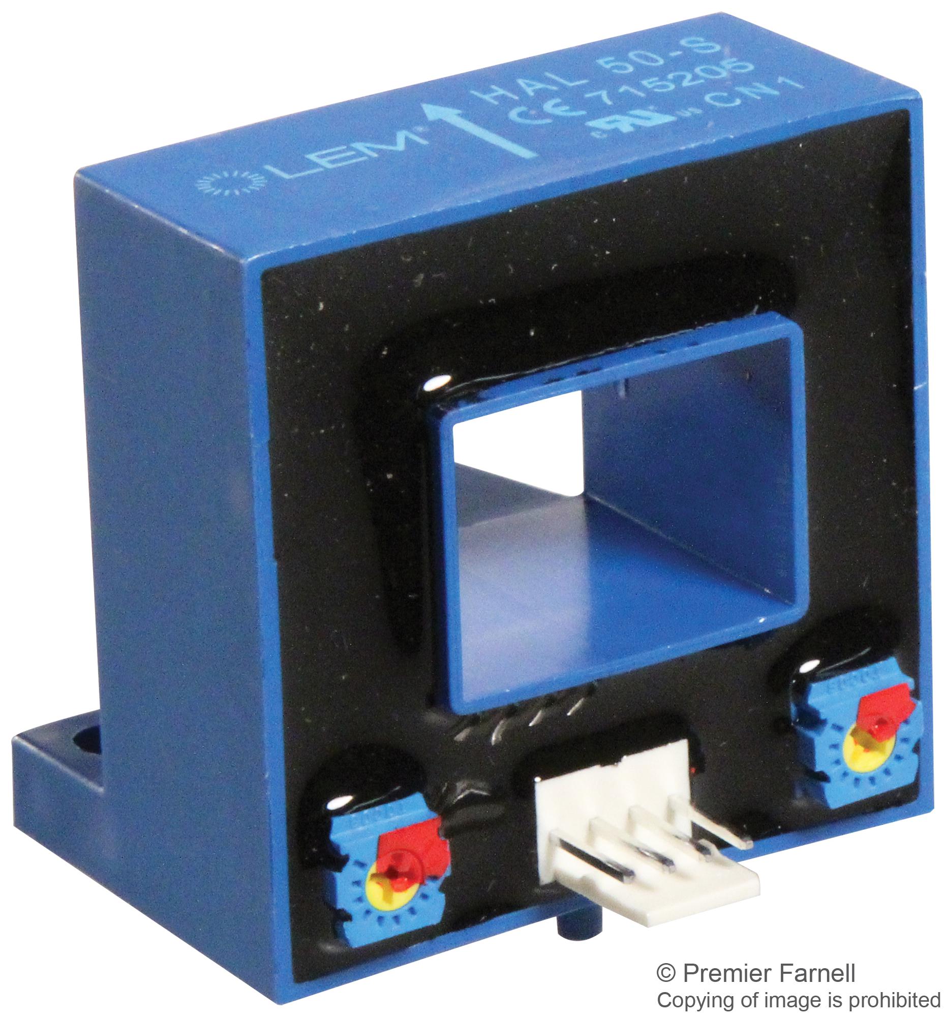HAL 50-S CURRENT TRANSDUCER, 50A, PANEL LEM
