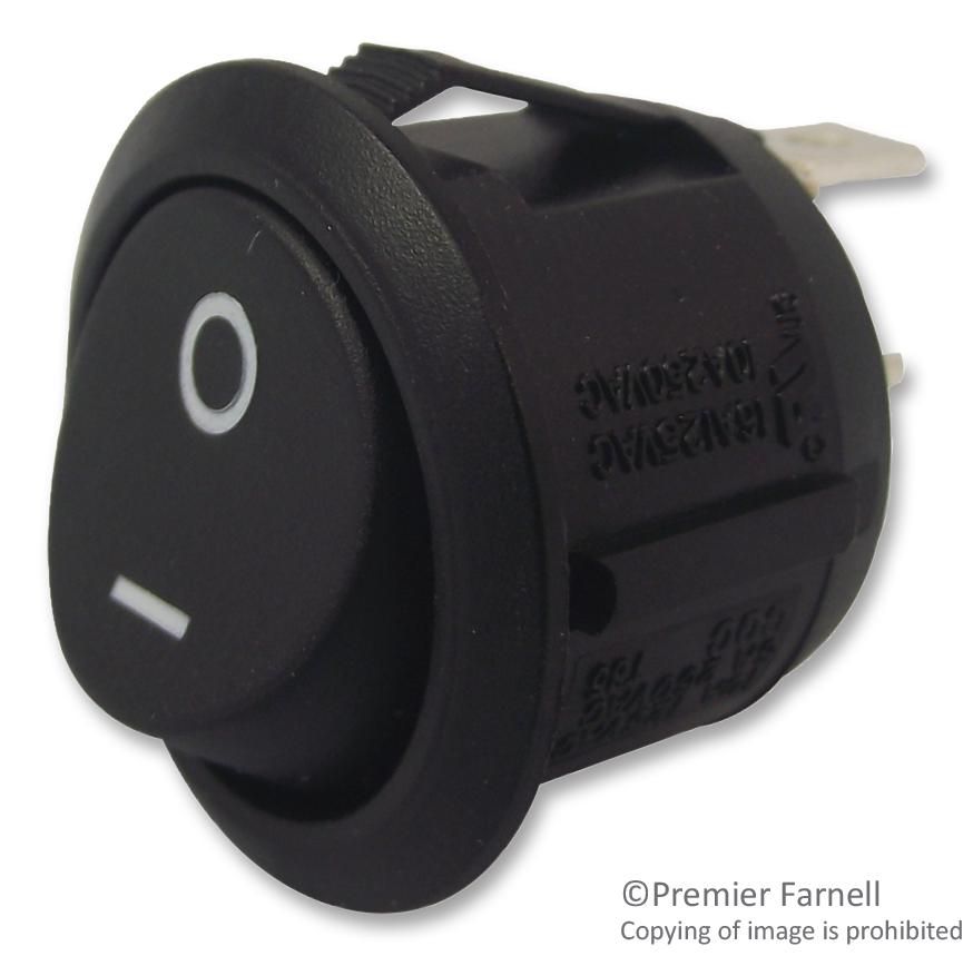 R13-112A-02-BB-3A SWITCH, SPST, 16A, 125VAC, BLACK, I/O MULTICOMP PRO