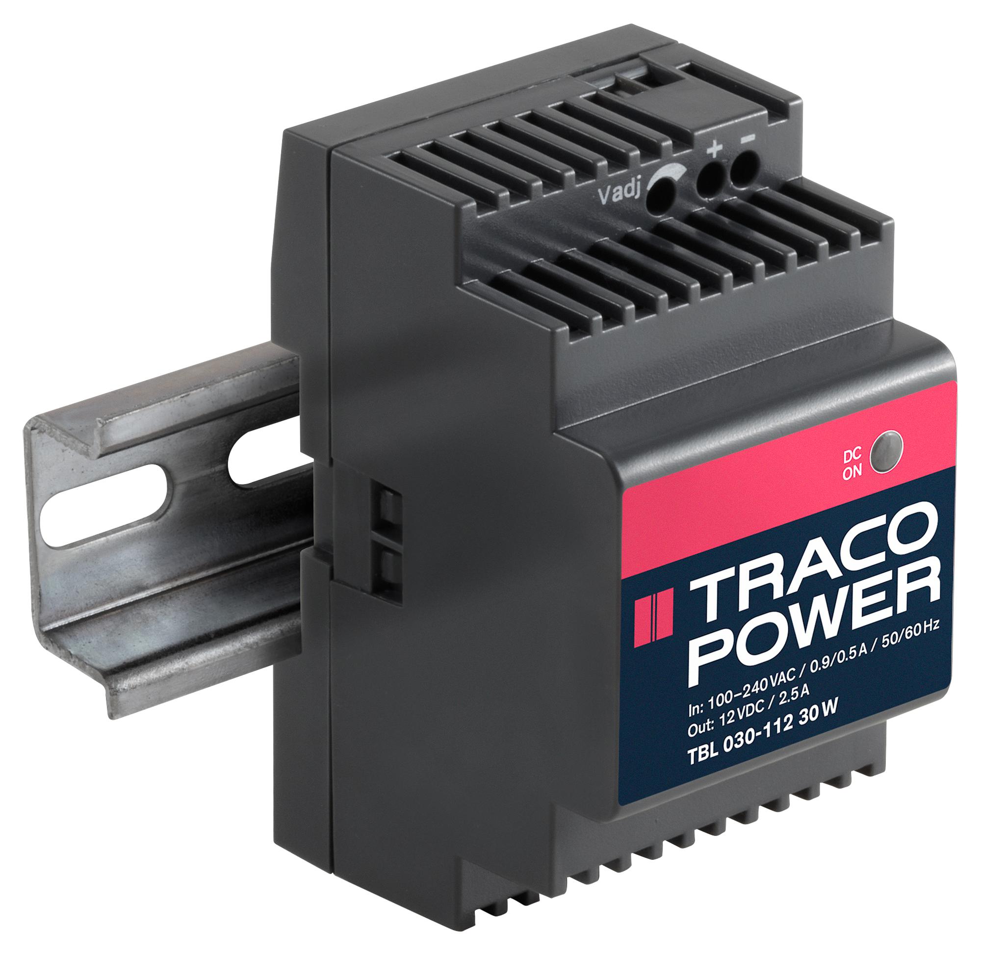 TBL 030-124 POWER SUPPLY, DIN-RAIL, 24V, 1.25A, 30W TRACO POWER