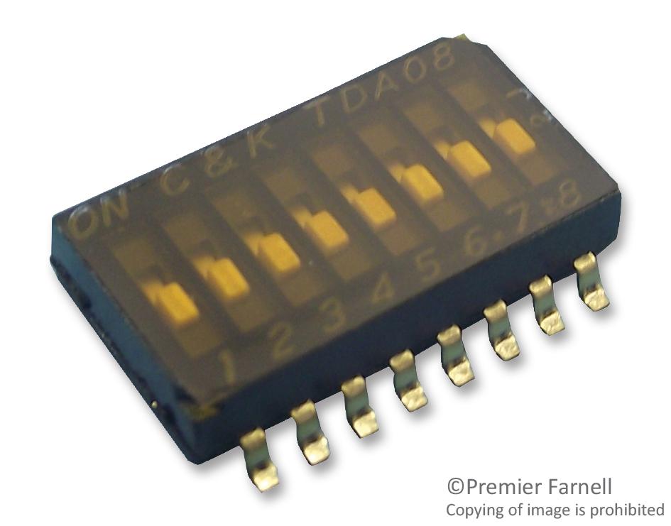 TDA08H0SB1 DIP SWITCH,  POSITION 8 C&K COMPONENTS