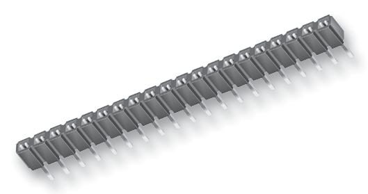 SLW-120-01-G-S RECEPTACLE, 2.54MM, SINGLE, 20WAY SAMTEC