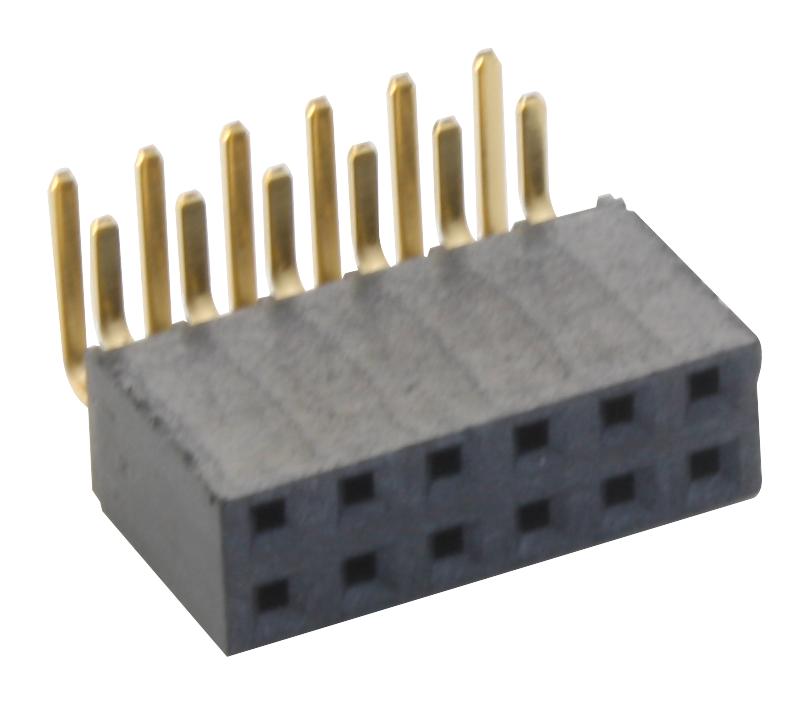 SSW-106-02-G-D-RA RECEPTACLE, 2.54MM, R/A DUAL, 12WAY SAMTEC