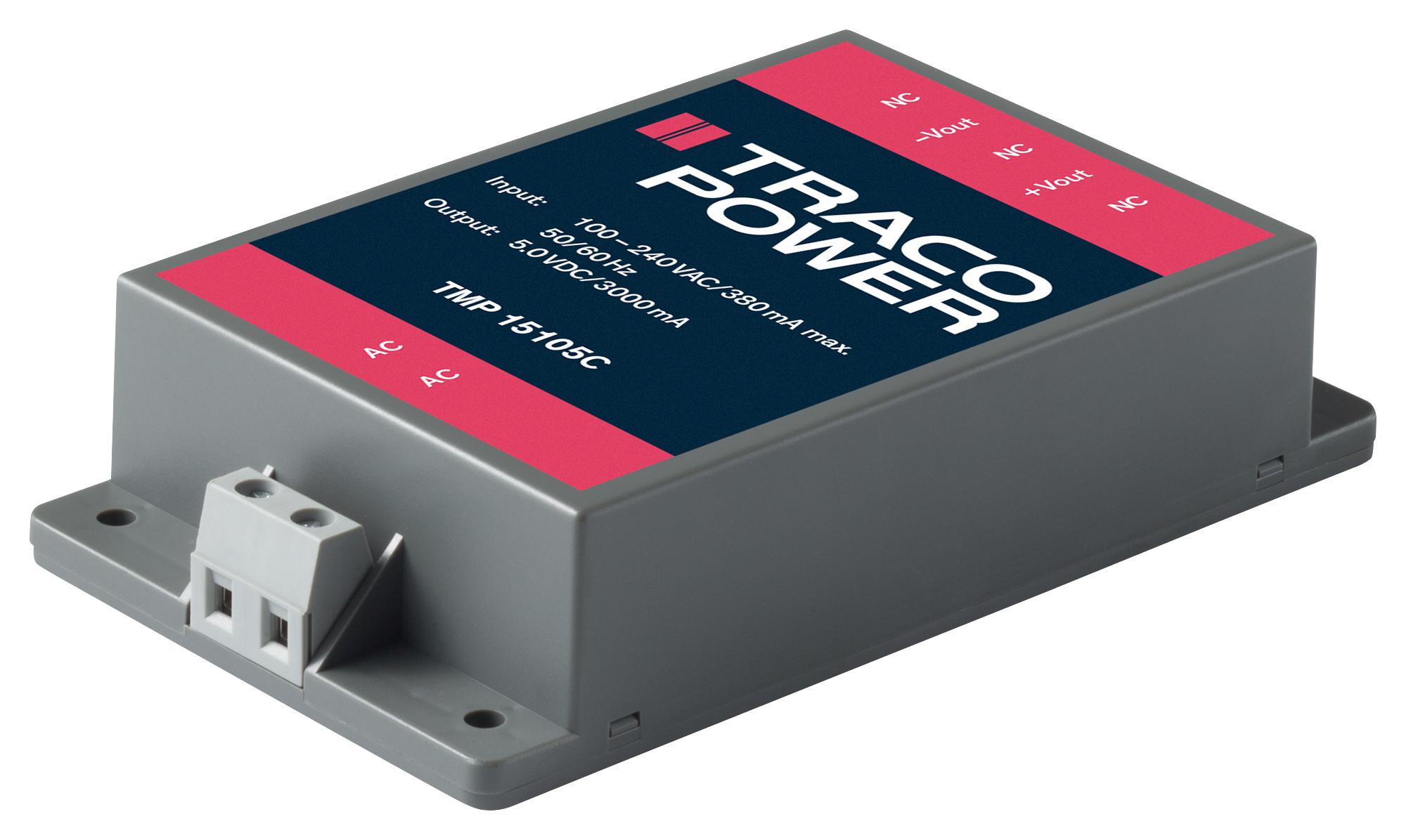TMP 15148C CONVERTER, AC/DC, 48V, 0.3A/15W, MODULE TRACO POWER