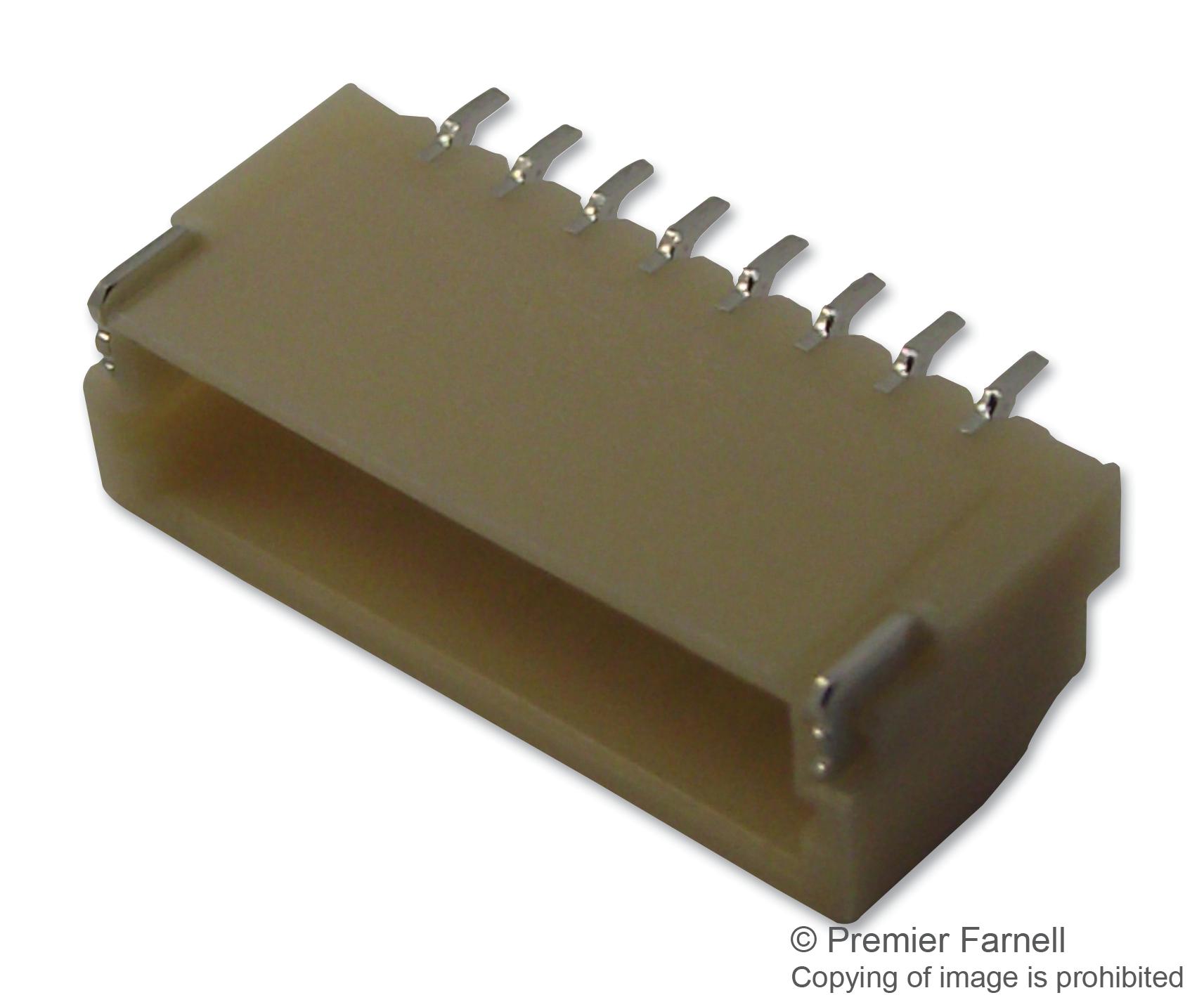 SM08B-SRSS-TB(LF)(SN) HEADER, R/A, 8WAY JST (JAPAN SOLDERLESS TERMINALS)