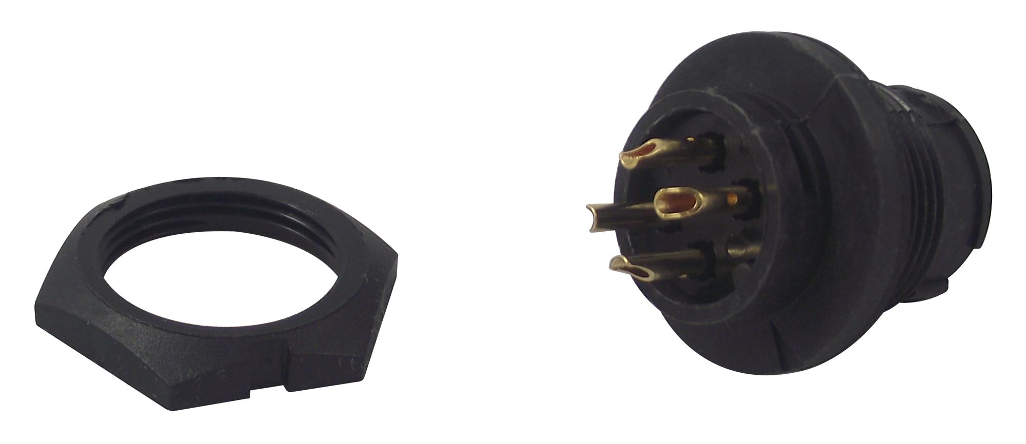 EN3P4M-F PLUG, PANEL, 4WAY SWITCHCRAFT/CONXALL