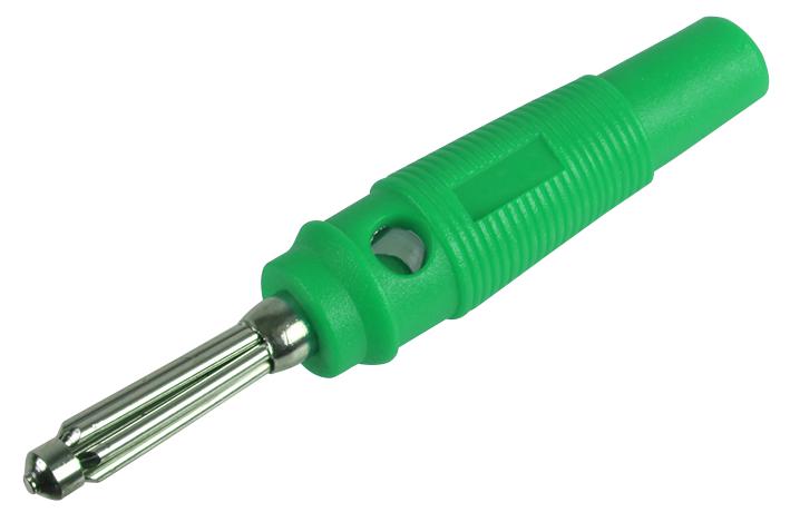 25.413.4 PLUG, 4MM, GREEN MULTICOMP