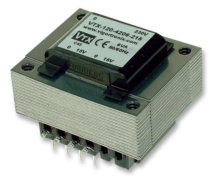 VTX-120-006-524 TRANSFORMER, 6VA, 2 X 24V VIGORTRONIX