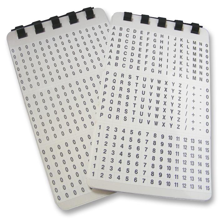 WMB-1 MARKER, SELF ADH, 0-9 (45 STRIPS OF 7) PRO POWER