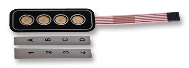 AC3559 KEYPAD, 4X1, 0.1A, 30VDC, POLYMER APEM