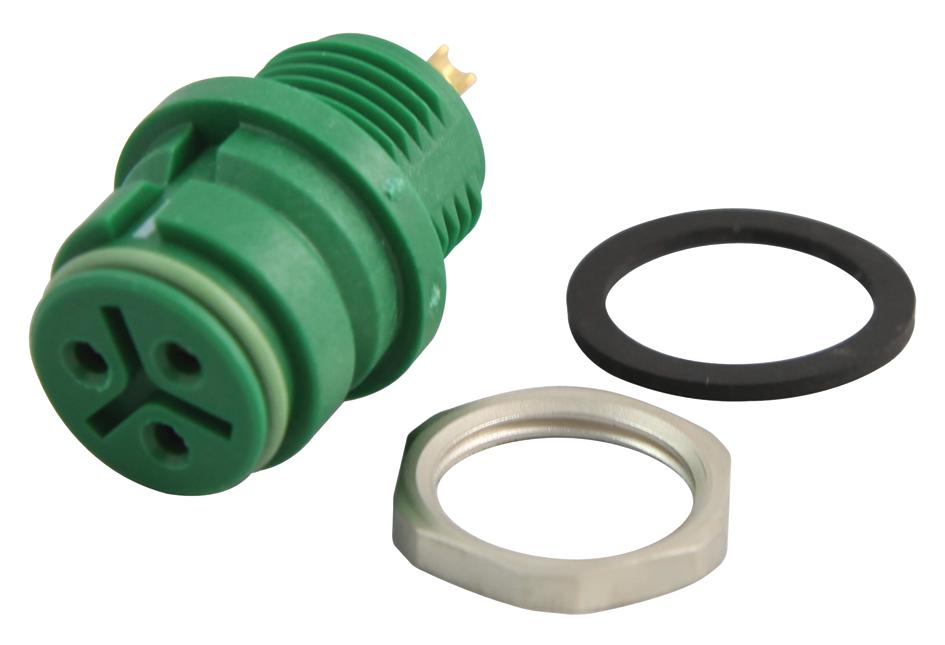 99-9108-70-03 SOCKET, PANEL, GREEN, 3WAY BINDER