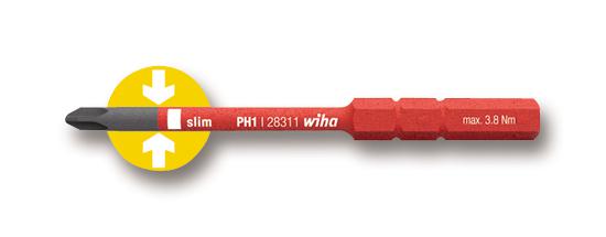 283111 PH1 BIT, VDE, INTERCHANGEABLE, PH1X90MM WIHA