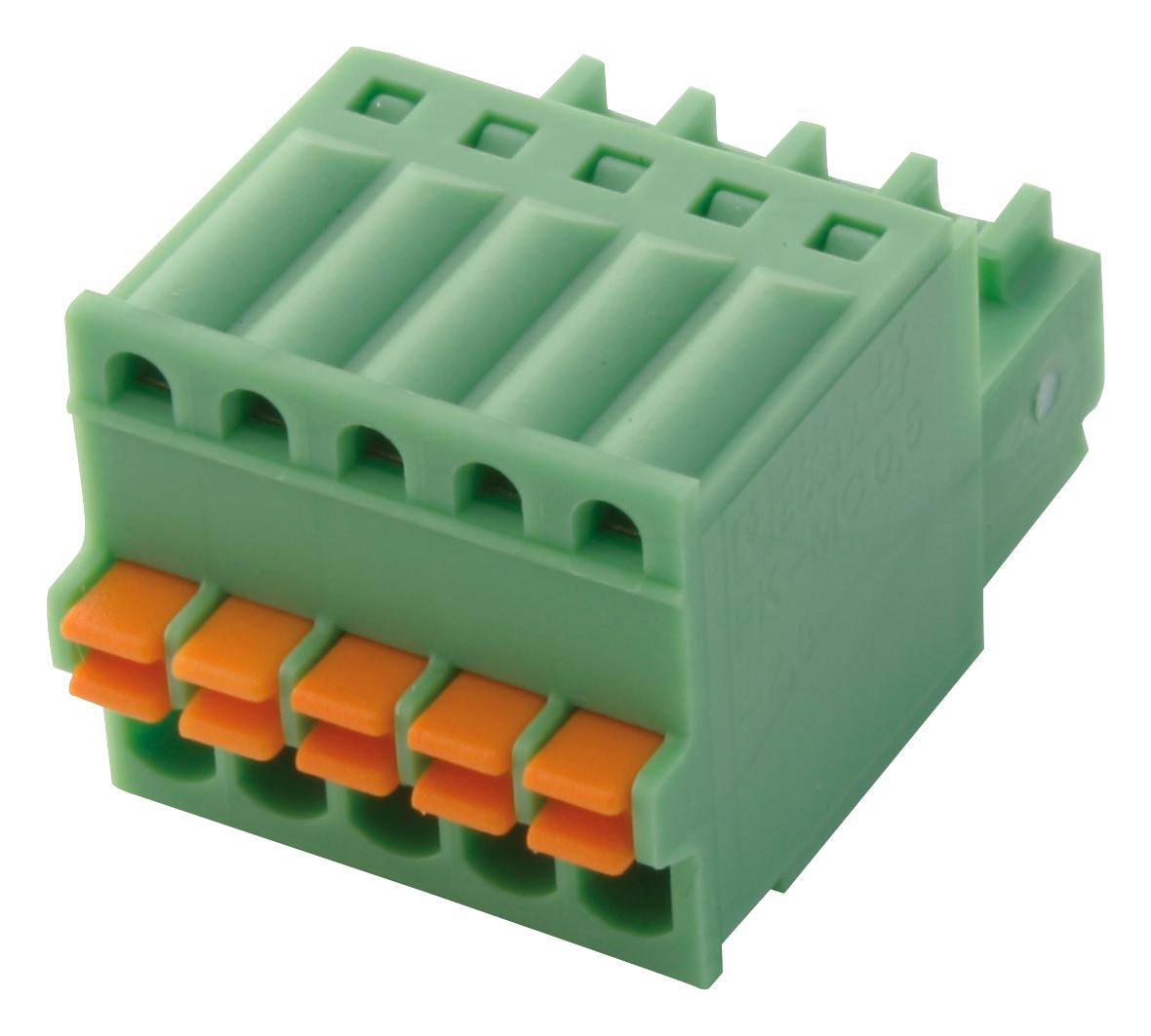 FK-MC 0,5/5-ST-2,5 TERMINAL BLOCK, PLUGGABLE, 5POS, 20AWG PHOENIX CONTACT