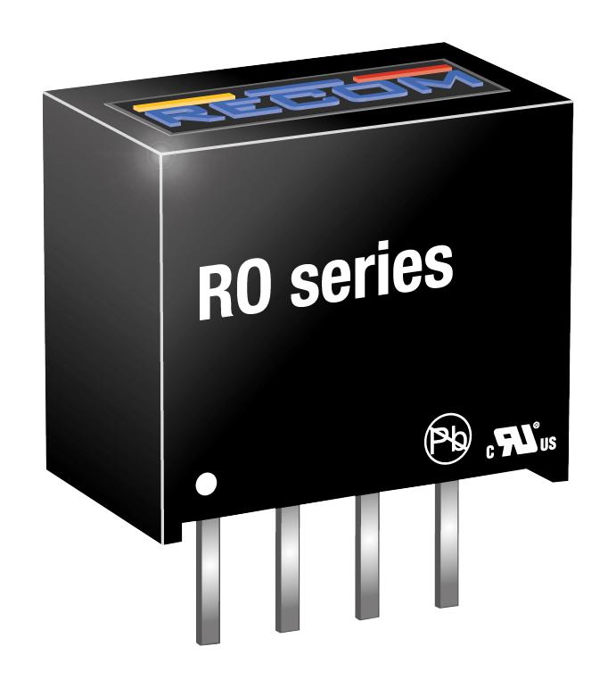RO-3.33.3S DC/DC CONV, 1W, 3.3V, 0.303A, SIP RECOM POWER